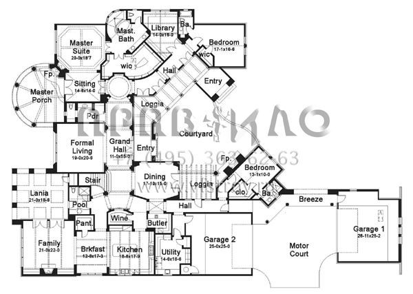 Проект двухэтажного дома с гаражом на три и более машин в стиле Ранчо S5-762 (9401-00081)