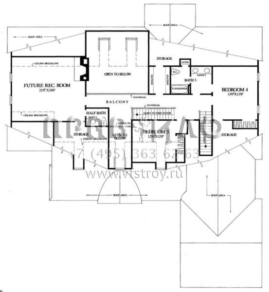 Проект двухэтажного дома с гаражом на две машины в стиле Особняк S5-365 (7922-00019)