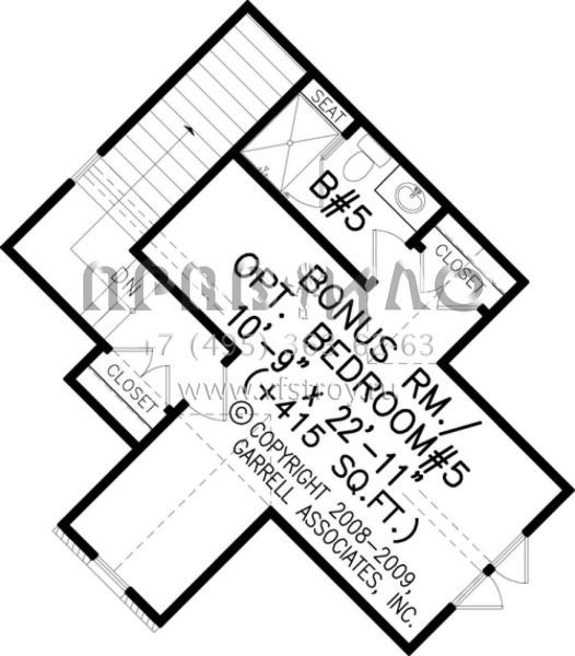 Проект одноэтажного дома с гаражом на две машины в американском стиле S5-285 (699-00047)