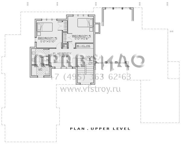 Проект двухэтажного дома с гаражом на три и более машин в современном стиле S5-277 (5829-00039)