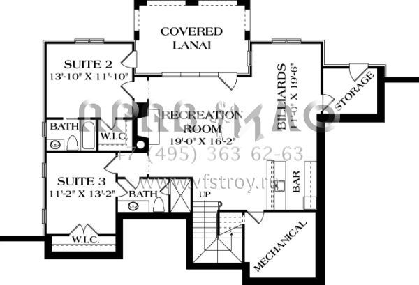 Проект одноэтажного дома с гаражом на две машины в английском стиле S5-257 (3323-00615)