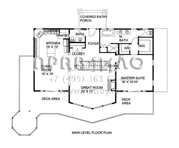 Проект двухэтажного дома с гаражом на две машины в скандинавском стиле S5-334 (039-00617)