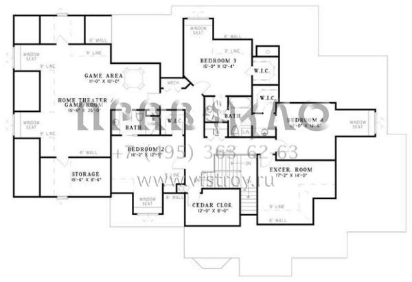 Проект двухэтажного дома с гаражом на три и более машин в современном стиле S5-417 (110-00501)
