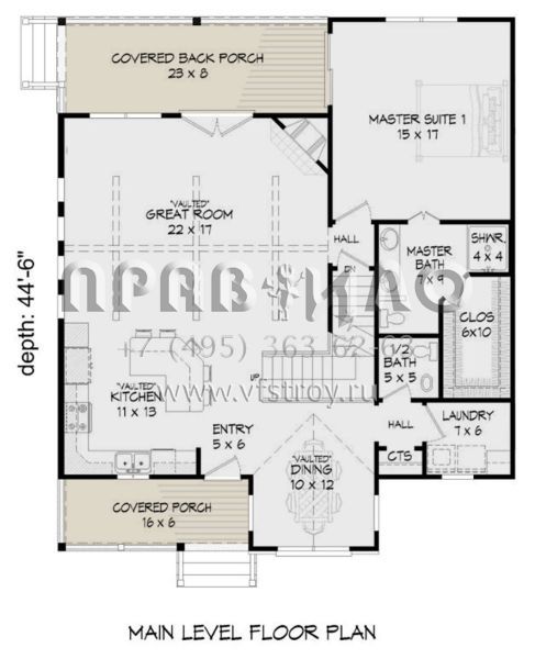 Проект двухэтажного дома без гаража в современном стиле S5-172 (940-00373)