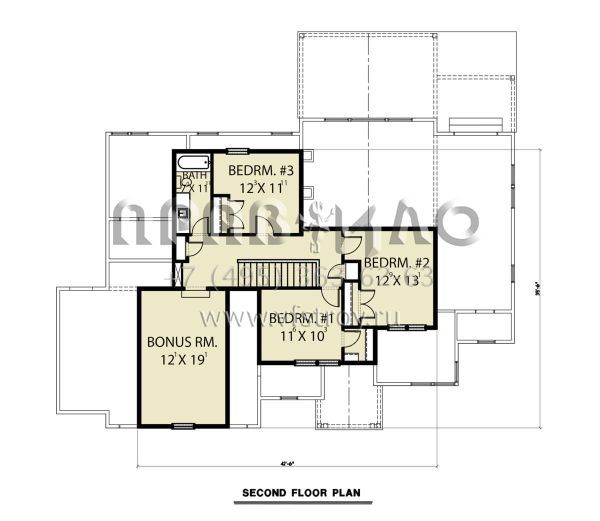 Проект двухэтажного дома с гаражом на две машины в американском стиле S5-249 (2464-00115)