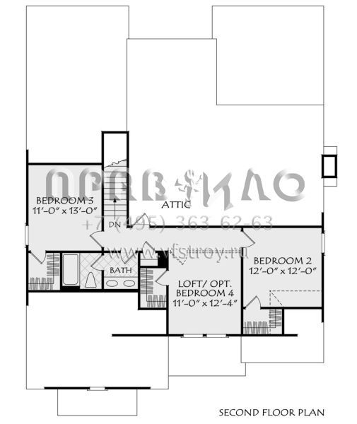 Проект двухэтажного дома с гаражом на две машины в современном стиле S5-223 (8594-00472)