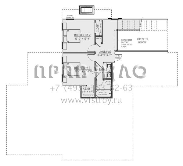 Проект двухэтажного дома с гаражом на две машины в современном стиле S5-243 (8687-00014)