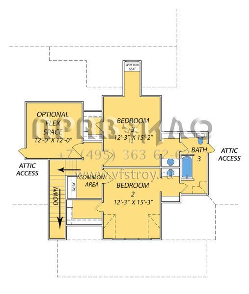 Проект двухэтажного дома с гаражом на две машины в американском стиле S5-273 (9279-00047)