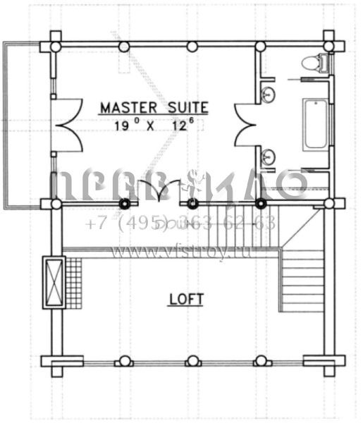 Проект двухэтажного дома без гаража в русском стиле S5-191 (039-00040)