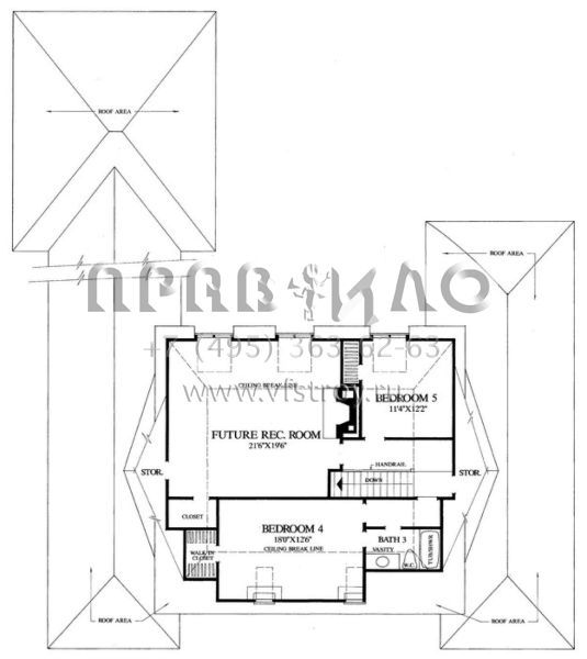 Проект одноэтажного дома с гаражом на две машины в стиле Ранчо S5-252 (7922-00209)