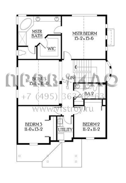 Проект двухэтажного дома с гаражом на две машины в скандинавском стиле S5-260 (341-00008)