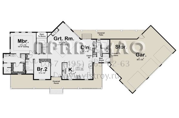 Проект двухэтажного дома с гаражом на три и более машин в современном стиле S5-270 (963-00246)