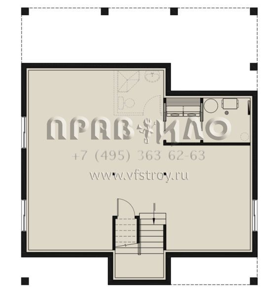 Проект двухэтажного дома без гаража в современном стиле S5-169 (034-01154)