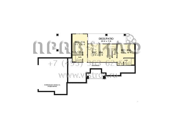Проект одноэтажного дома с гаражом на две машины в американском стиле S5-224 (2865-00395)