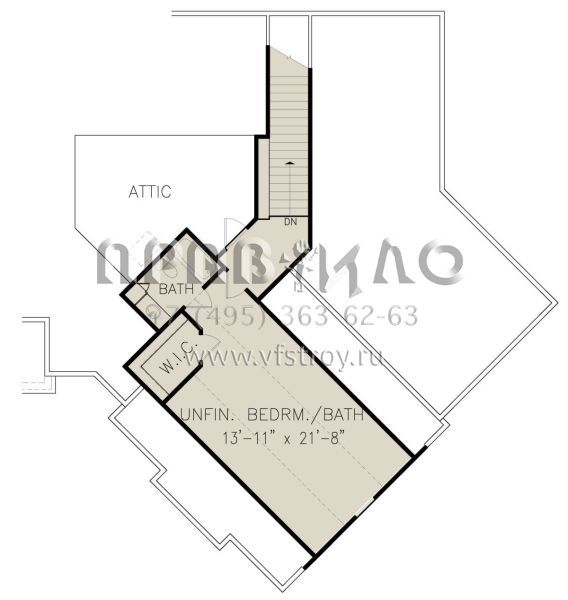 Проект одноэтажного дома с гаражом на две машины в английском стиле S5-462 (699-00249)