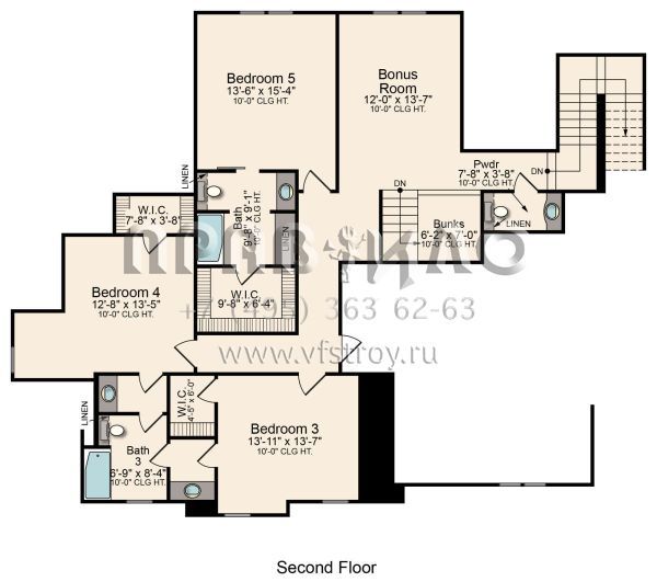 Проект двухэтажного дома с гаражом на три и более машин в современном стиле S5-415 (5995-00002)