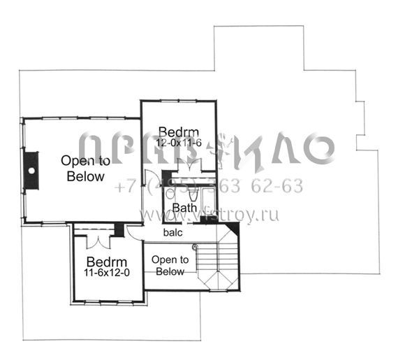 Проект двухэтажного дома с гаражом на две машины в стиле Ранчо S5-185 (9401-00031)
