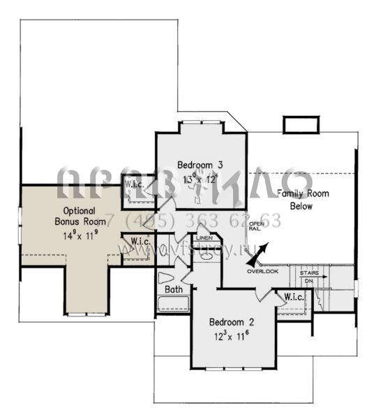 Проект двухэтажного дома с гаражом на две машины в стиле Ранчо S5-199 (8594-00412)