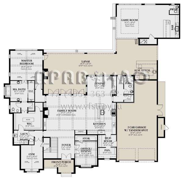 Проект двухэтажного дома с гаражом на две машины в английском стиле S5-488 (3978-00267)