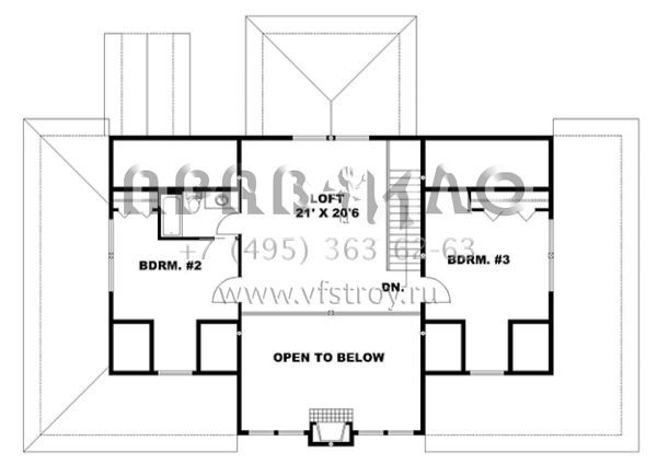 Проект двухэтажного дома без гаража в стиле Шале S5-244 (039-00677)