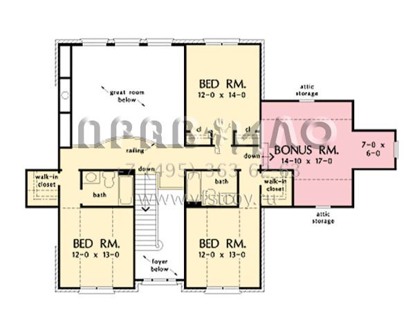 Проект двухэтажного дома с гаражом на две машины в стиле Ранчо S5-294 (2865-00334)