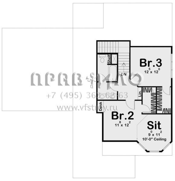 Проект двухэтажного дома с гаражом на две машины в английском стиле S5-179 (963-00446)