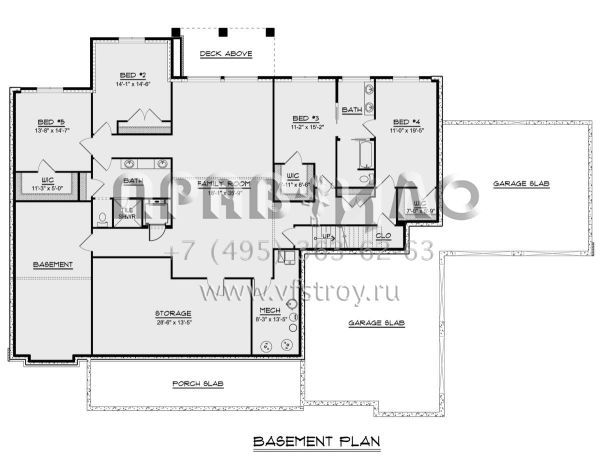 Проект одноэтажного дома с гаражом на три и более машин в американском стиле S5-662 (5032-00153)