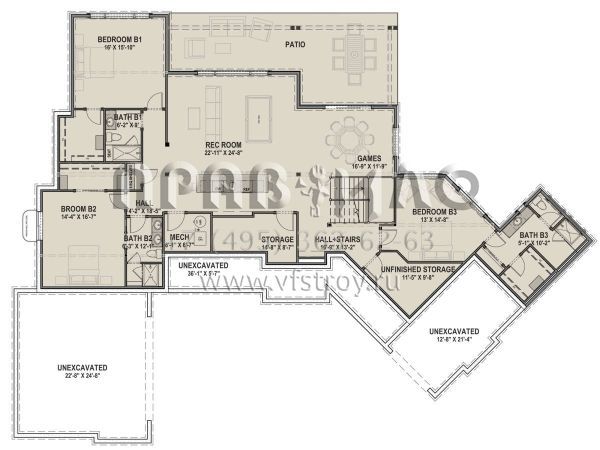 Проект одноэтажного дома с гаражом на две машины в скандинавском стиле S5-247 (425-00028)