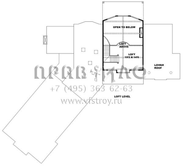 Проект двухэтажного дома с гаражом на три и более машин в американском стиле S5-427 (039-00690)