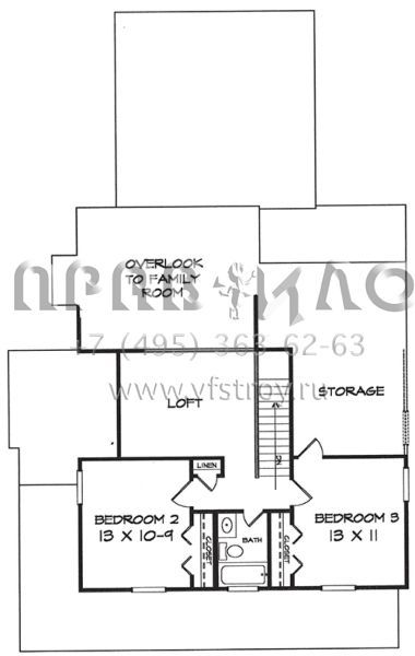 Проект двухэтажного дома с гаражом на две машины в стиле Ранчо S5-174 (6082-00074)