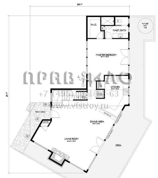Проект двухэтажного дома без гаража в современном стиле S5-165 (5738-00006)