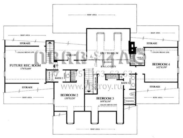 Проект двухэтажного дома с гаражом на две машины в стиле Ранчо S5-317 (7922-00200)
