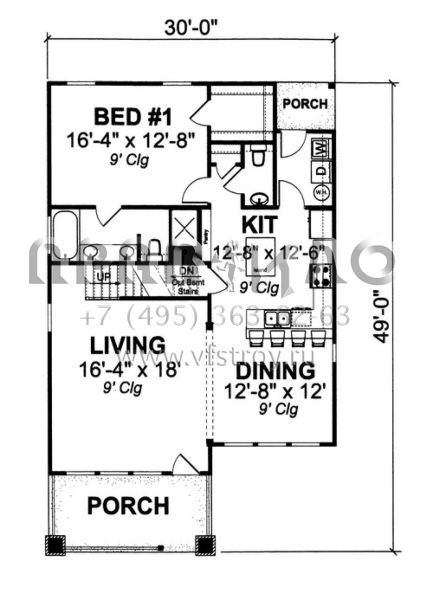 Проект двухэтажного дома без гаража в современном стиле S5-159 (4848-00108)