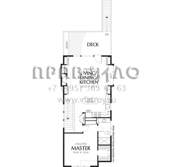 Проект двухэтажного дома с гаражом на одну машину в американском стиле S5-133 (2559-00264)