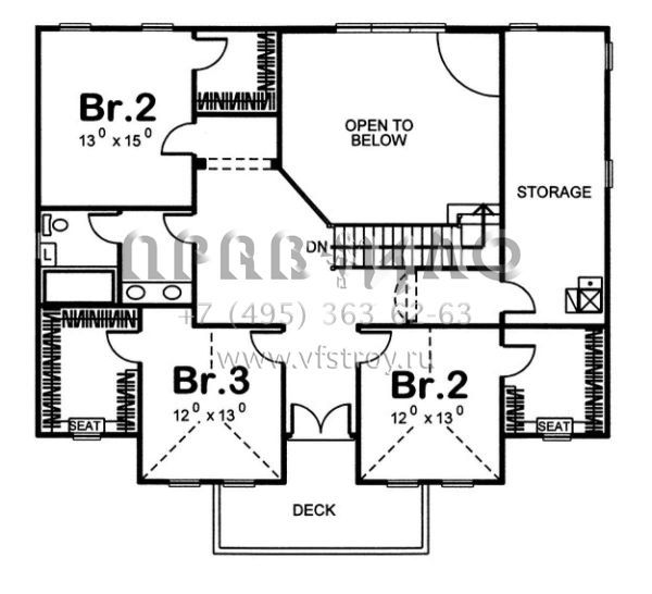 Проект двухэтажного дома с гаражом на три и более машин в прибрежном стиле S5-313 (963-00040)