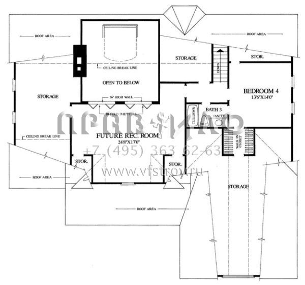 Проект двухэтажного дома с гаражом на две машины в стиле Ранчо S5-200 (7922-00206)