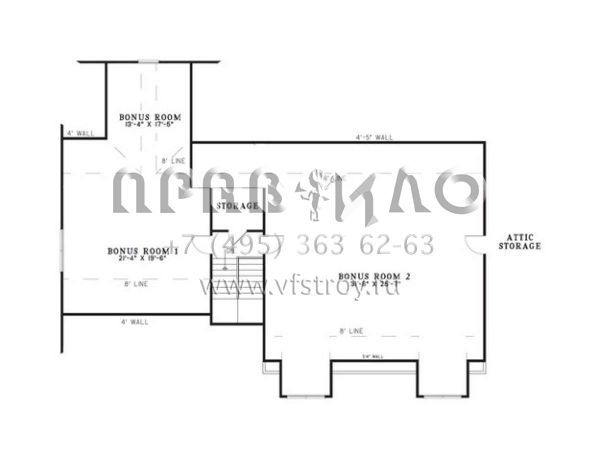 Проект двухэтажного дома с гаражом на три и более машин в стиле Шале S5-436 (110-00187)