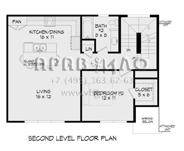 Проект трехэтажного дома с гаражом на две машины в современном стиле S5-166 (940-00613)