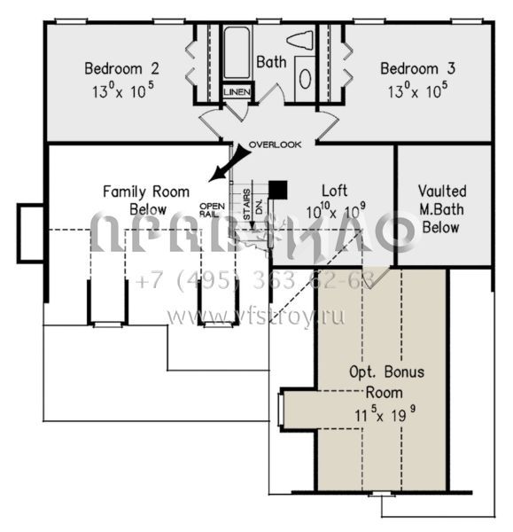 Проект двухэтажного дома с гаражом на две машины в стиле Ранчо S5-148 (8594-00362)