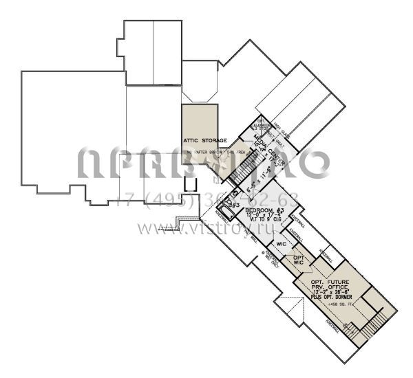 Проект двухэтажного дома с гаражом на три и более машин в американском стиле S5-435 (699-00288)