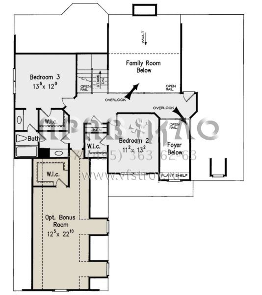 Проект двухэтажного дома с гаражом на две машины в стиле Ранчо S5-232 (8594-00394)
