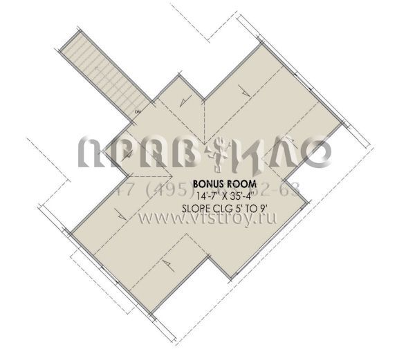 Проект одноэтажного дома с гаражом на три и более машин в современном стиле S5-355 (7983-00036)