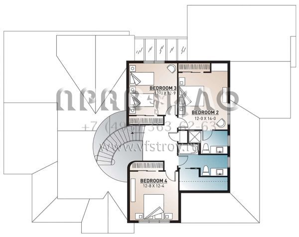 Проект двухэтажного дома с гаражом на две машины в стиле Ранчо S5-268 (034-00016)