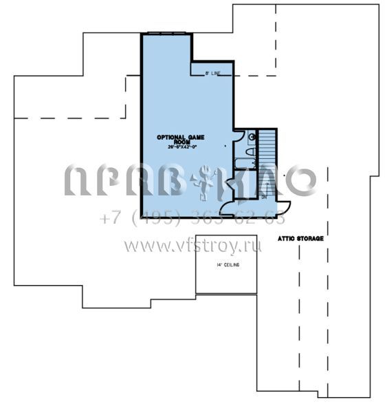 Проект одноэтажного дома с гаражом на три и более машин в современном стиле S5-492 (8318-00245)