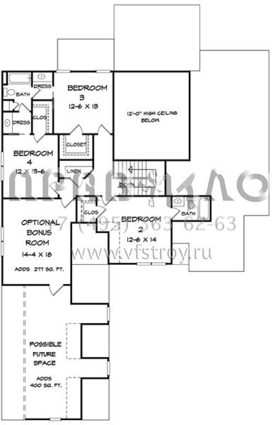 Проект двухэтажного дома с гаражом на три и более машин в американском стиле S5-291 (6082-00049)