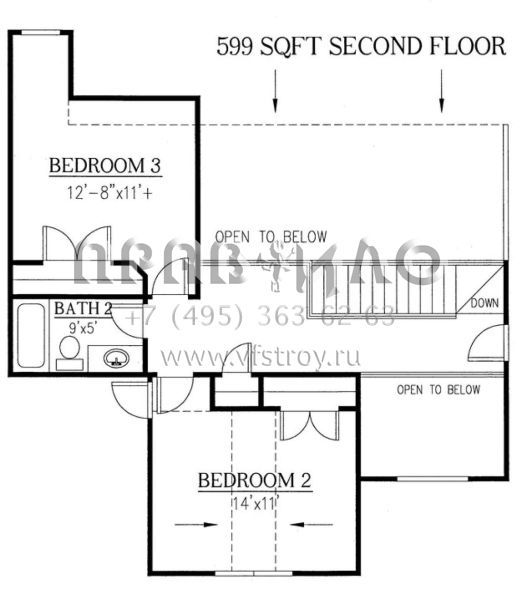Проект двухэтажного дома с гаражом на три и более машин в английском стиле S5-260 (286-00022)