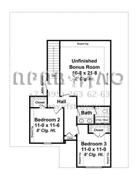 Проект одноэтажного дома с гаражом на две машины в стиле Ранчо S5-167 (348-00071)