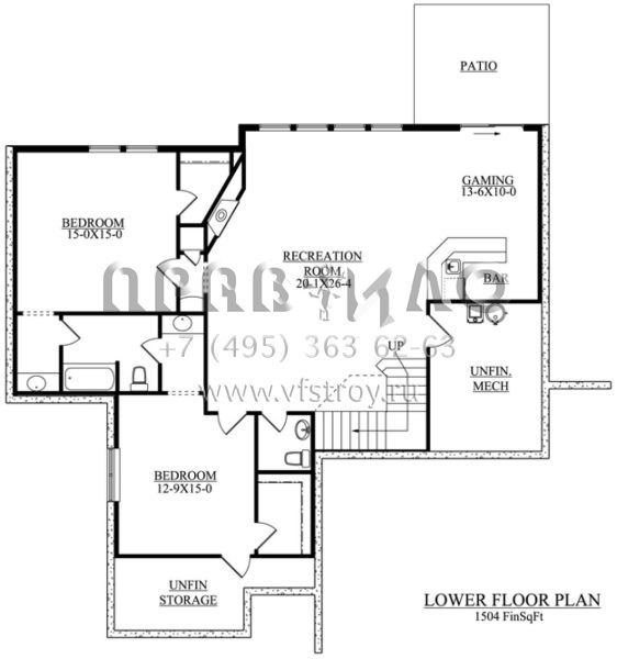 Проект одноэтажного дома с гаражом на три и более машин в стиле Шале S5-307 (5631-00058)