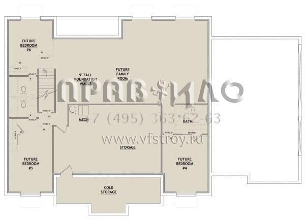 Проект одноэтажного дома с гаражом на три и более машин в американском стиле S5-198 (8768-00076)