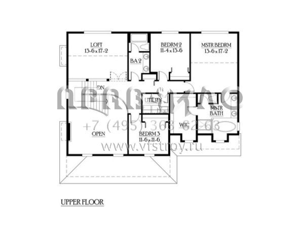 Проект двухэтажного дома с гаражом на три и более машин в американском стиле S5-240 (341-00072)